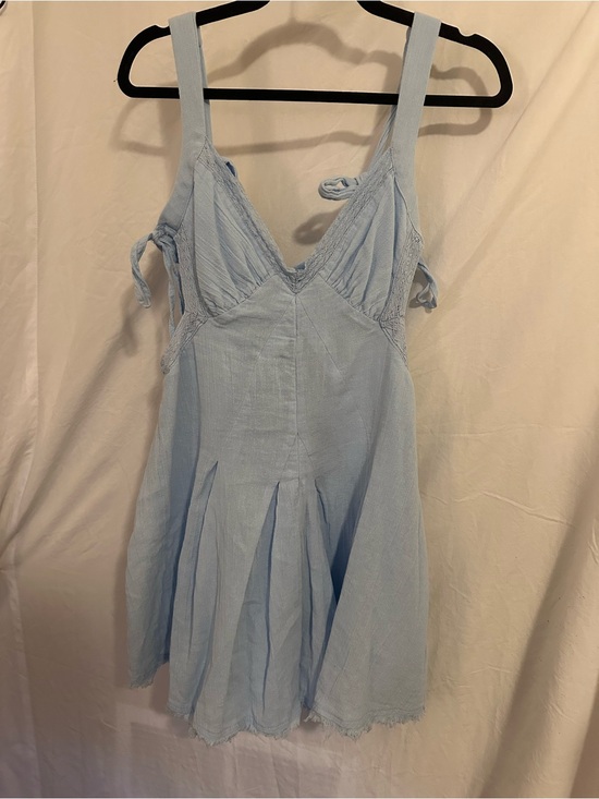 Free People Dresses & Skirts - Free People Pale Blue Vivi Cotton Mini Dress